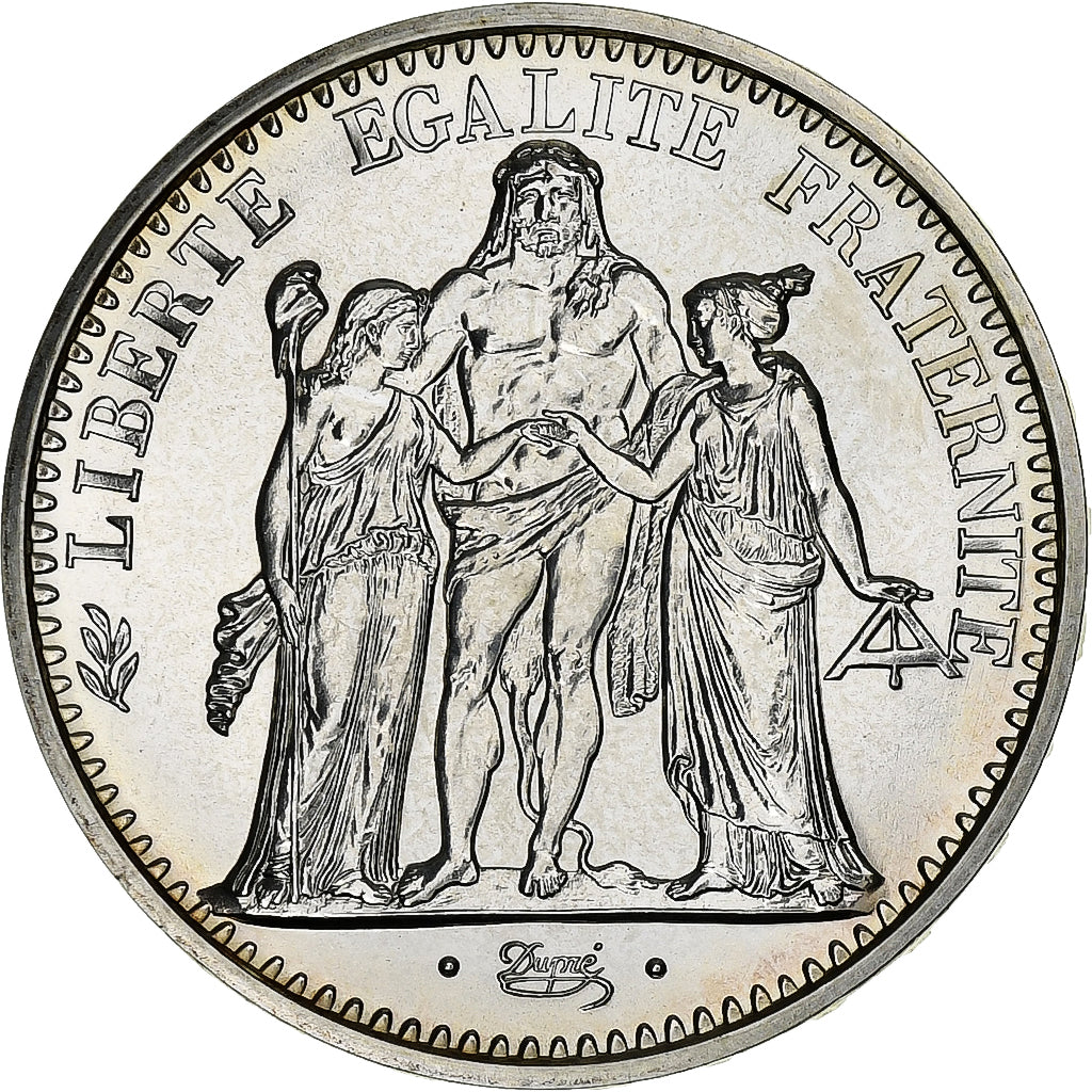 Francja, 10 Francs, Hercule, 1973, Paris, Srebro, MS(65-70), Gadoury:813, KM:932