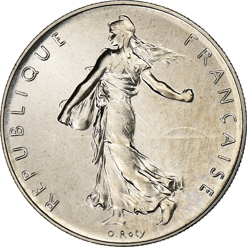 Francja, Franc, Semeuse, 1973, Paris, Nikiel, MS(65-70), Gadoury:474, KM:925.1