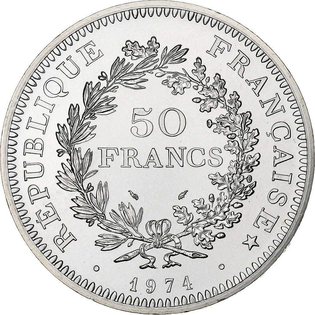 France, 50 Francs, Hercule, 1974, Paris, série FDC, Silver, MS(65-70)