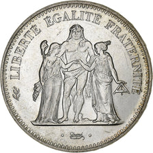 France, 50 Francs, Hercule, 1974, Avers 20 francs, Argent, SUP, Gadoury:882a, Le