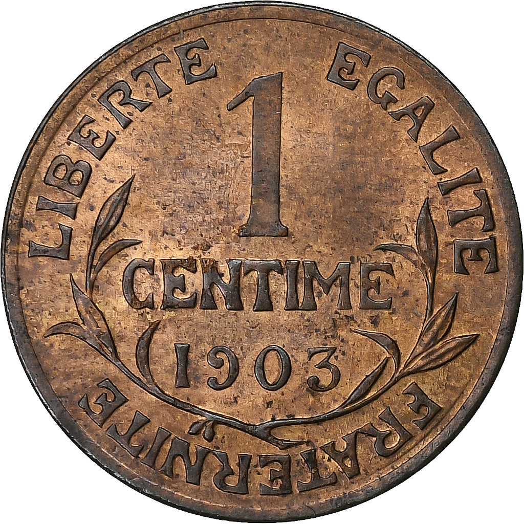 France, Centime, Dupuis, 1903, Paris, Bronze, MS(60-62), Gadoury:90, KM:840