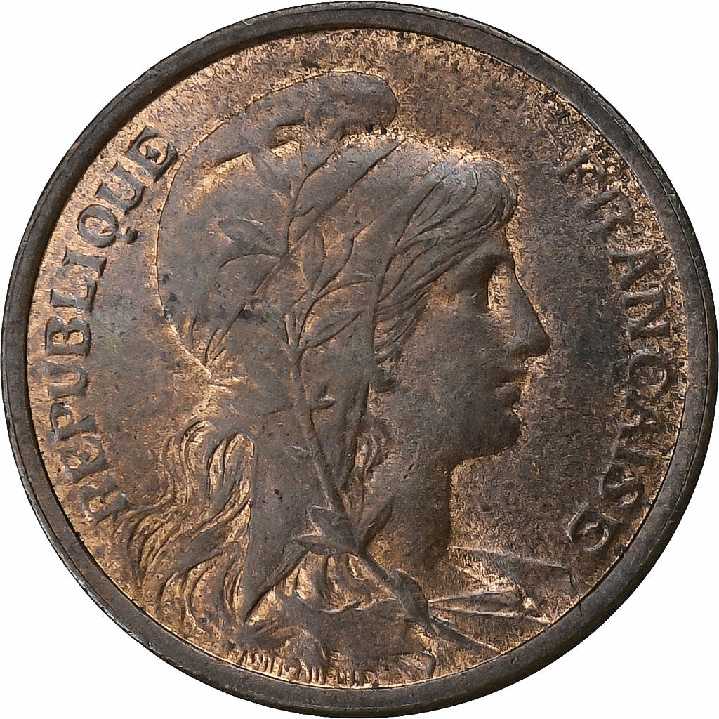 France, Centime, Dupuis, 1908, Paris, Bronze, AU(55-58), Gadoury:90, KM:840