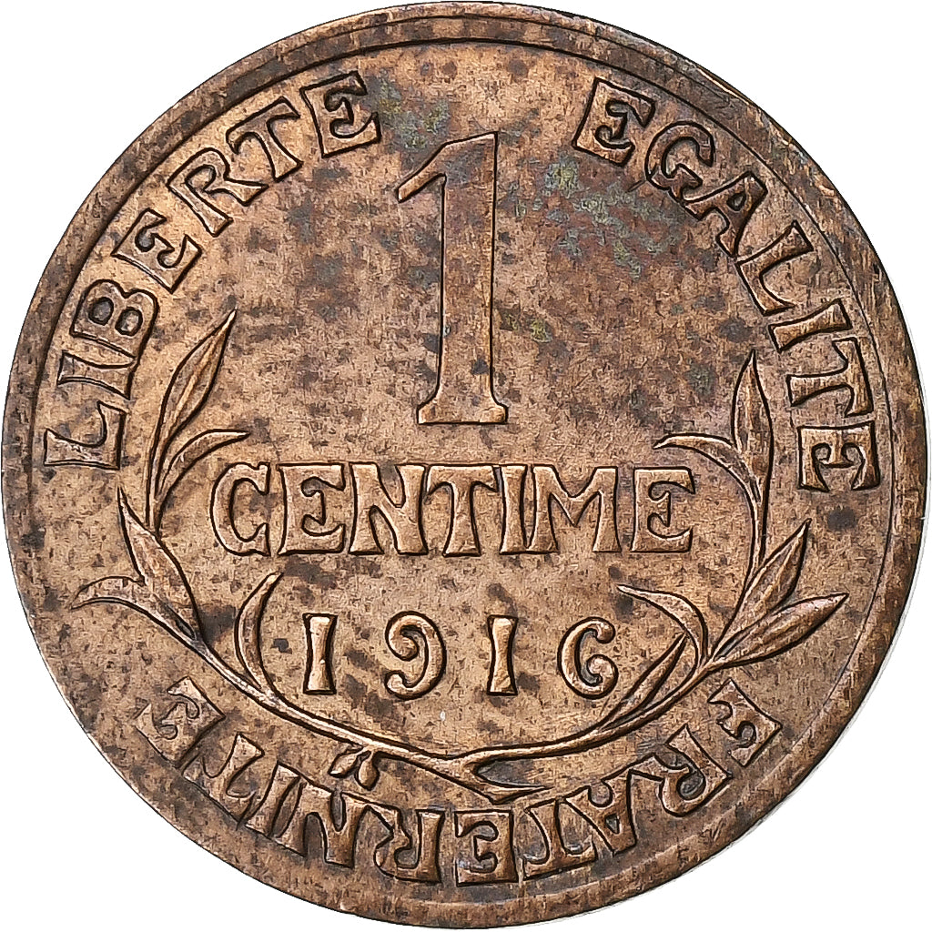 Francia, Centime, Dupuis, 1916, Paris, Bronzo, BB, Gadoury:90, KM:840