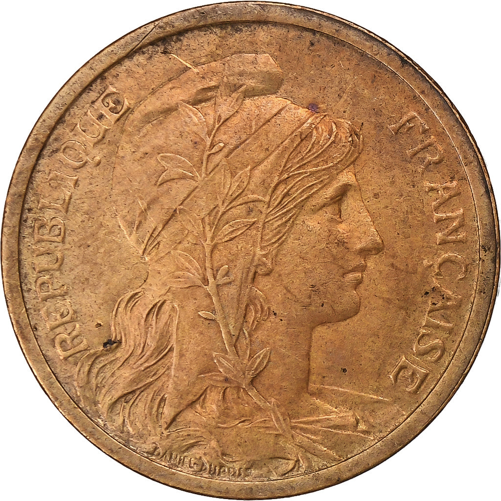 France, 2 Centimes, Dupuis, 1903, Paris, Bronze, EF(40-45), Gadoury:107, KM:841