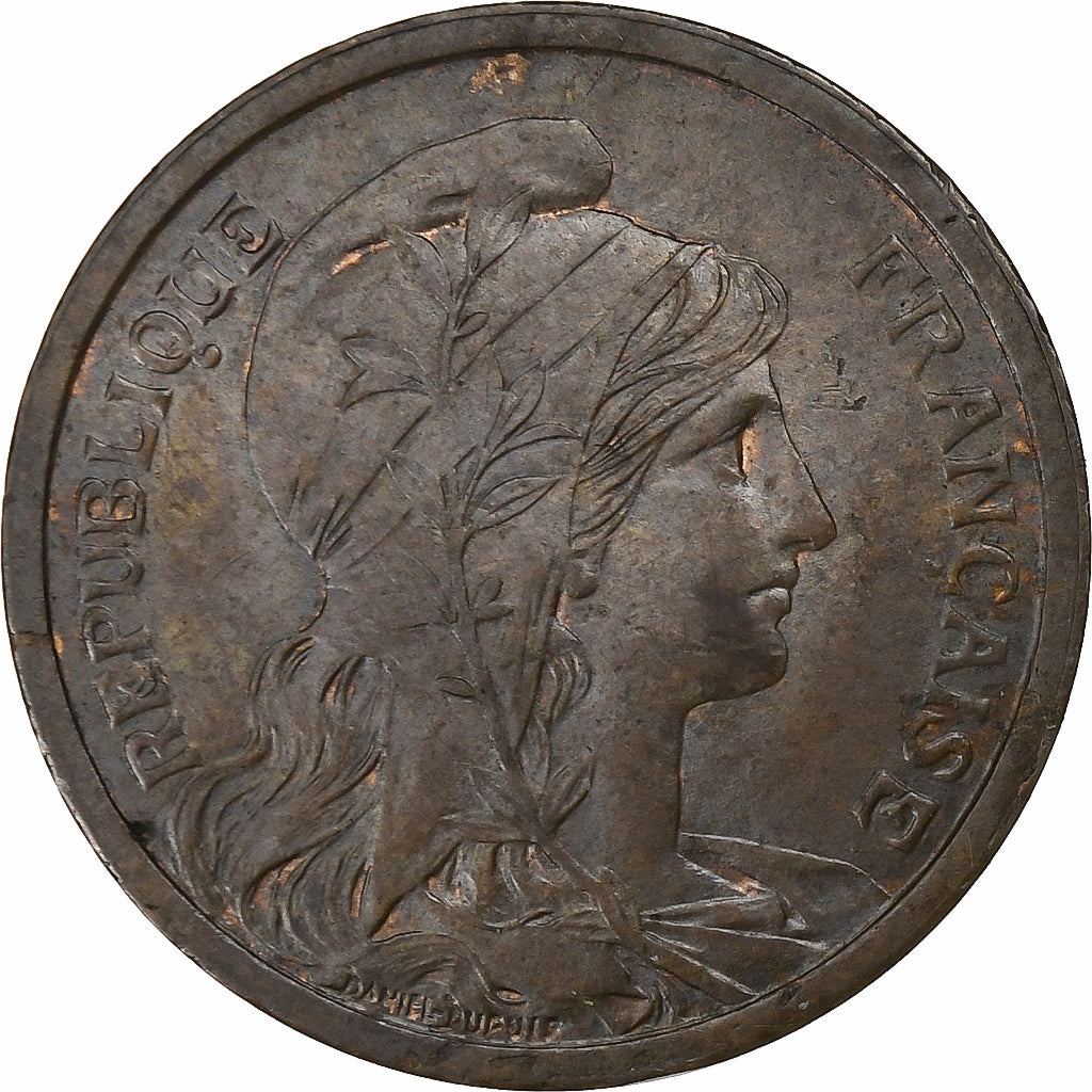 Frankrijk, 2 Centimes, Dupuis, 1904, Paris, Bronzen, ZF+, Gadoury:107, KM:841