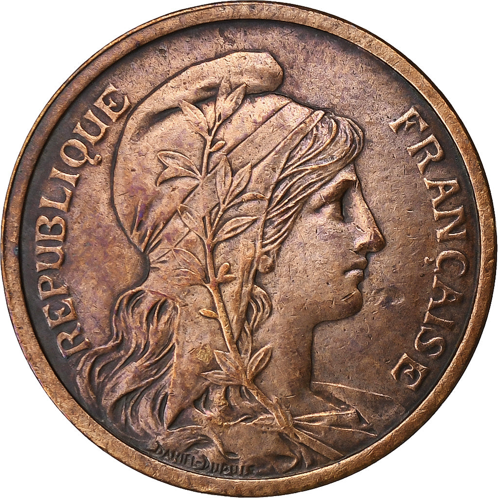 France, 2 Centimes, Dupuis, 1913, Paris, Bronze, TTB+, Gadoury:107, KM:841