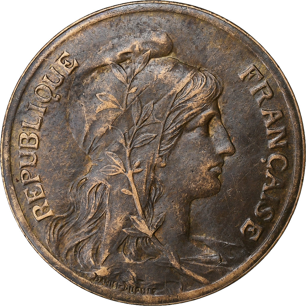 France, 5 Centimes, Dupuis, 1898, Paris, Bronze, EF(40-45), Gadoury:165, KM:842