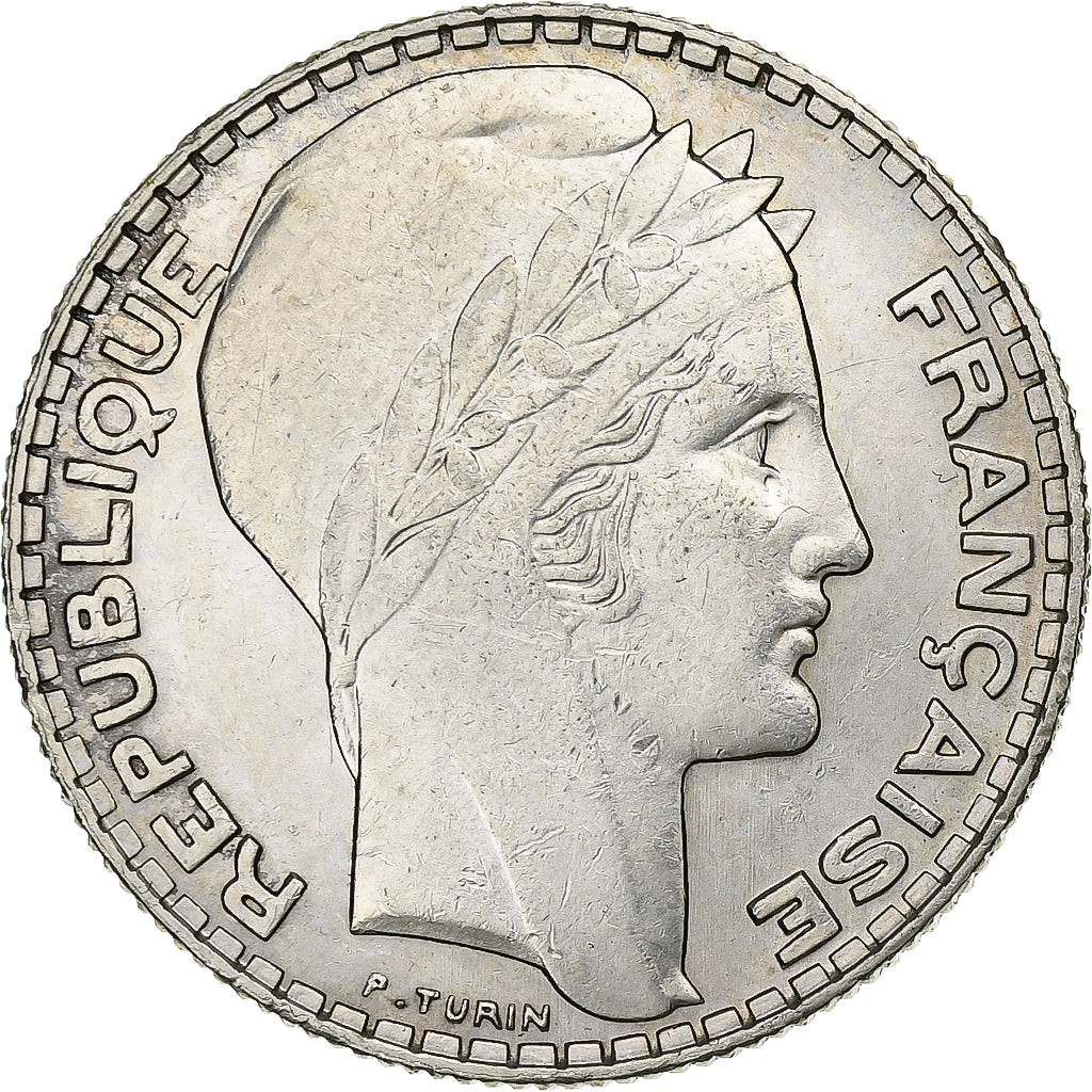 Frankrijk, 10 Francs, Turin, 1934, Paris, Zilver, PR, Gadoury:801, KM:878