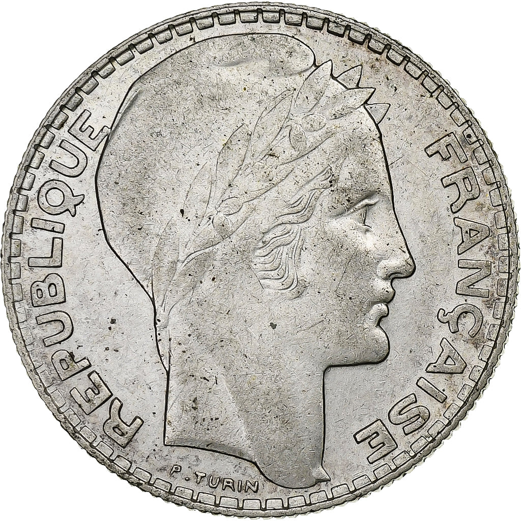Francja, 10 Francs, Turin, 1939, Paris, Srebro, AU(50-53), Gadoury:801, KM:878