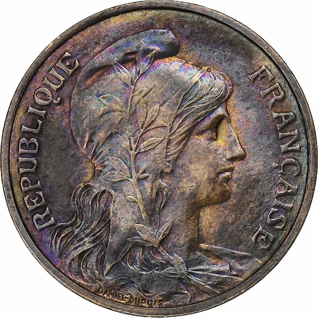 Frankreich, 5 Centimes, Dupuis, 1908, Paris, Bronze, SS, Gadoury:165, KM:842