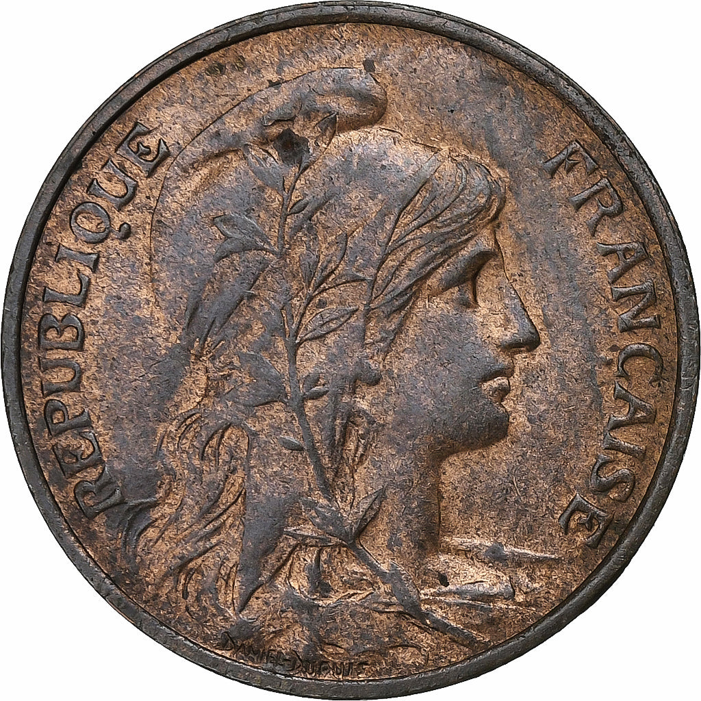 France, 5 Centimes, Dupuis, 1910, Paris, Bronze, AU(50-53), Gadoury:165, KM:842