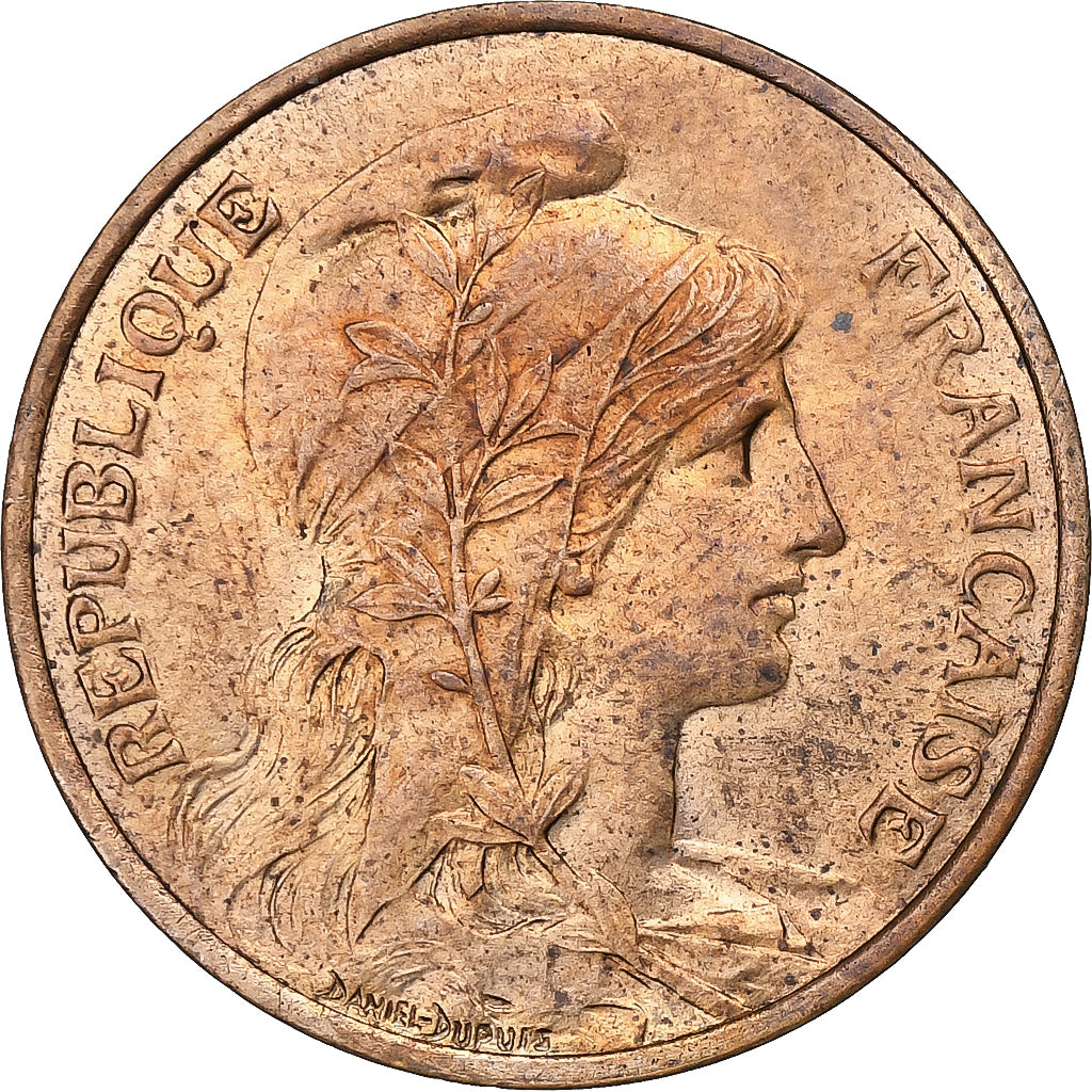 Frankrijk, 5 Centimes, Dupuis, 1914, Paris, Bronzen, PR+, Gadoury:165, KM:842