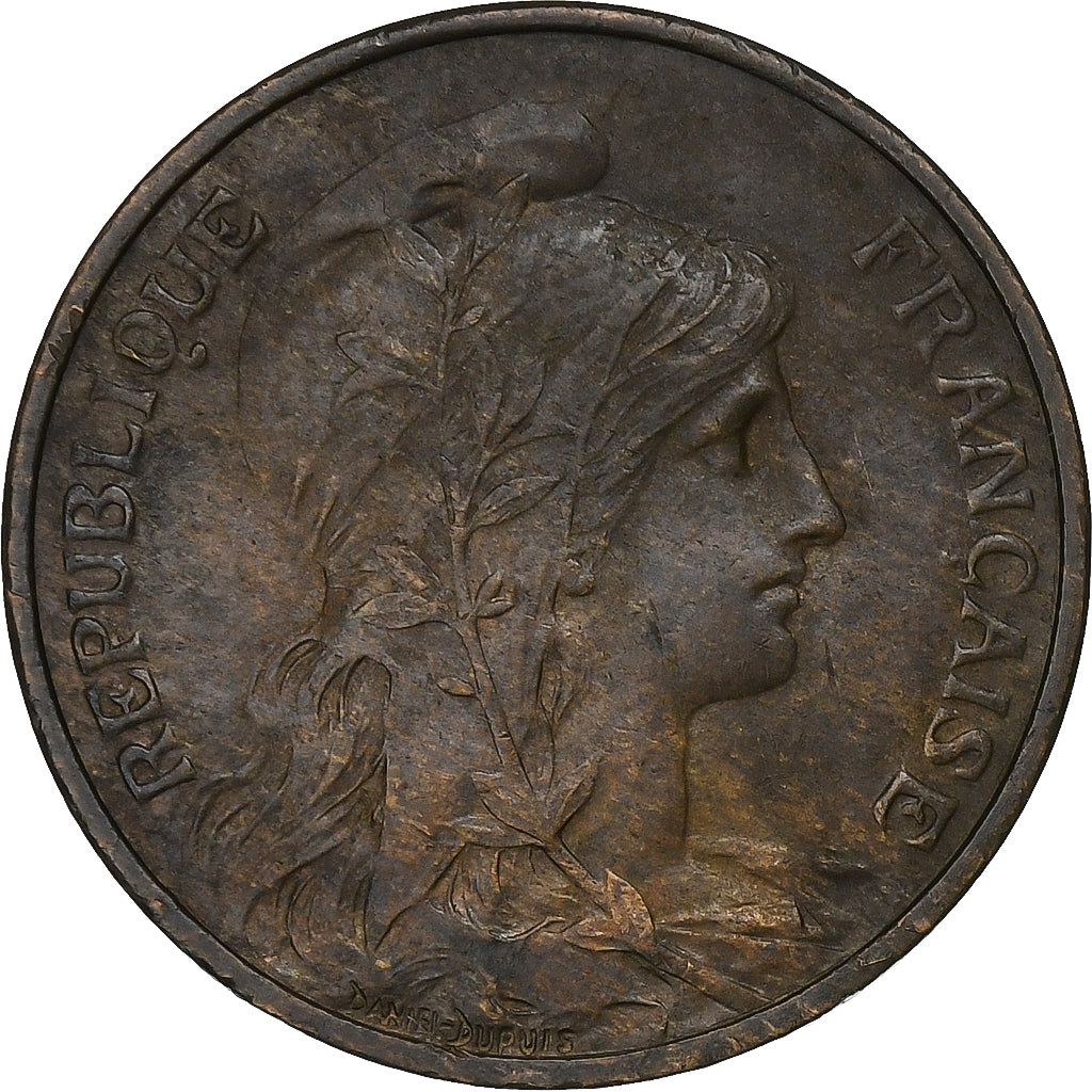 Francia, 5 Centimes, Dupuis, 1920, Paris, Bronzo, BB, Gadoury:165, KM:842