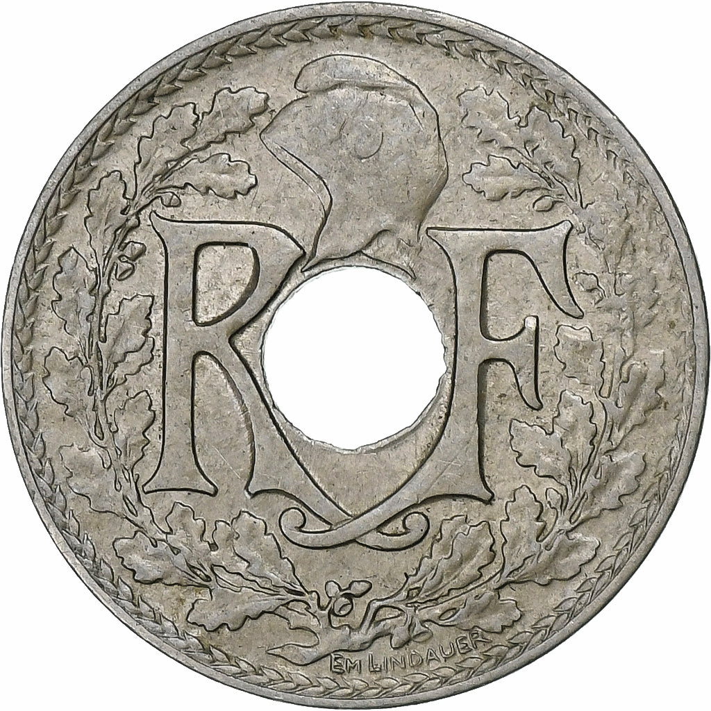 France, 5 Centimes, Lindauer, 1919, Paris, Copper-nickel, AU(50-53)