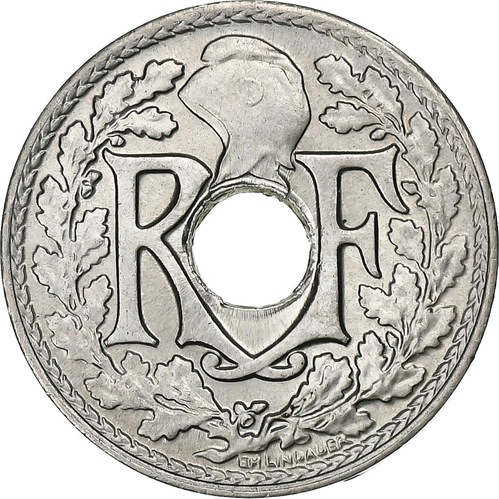 Francia, 5 Centimes, Lindauer, 1921, Paris, Rame-nichel, SPL, Gadoury:170