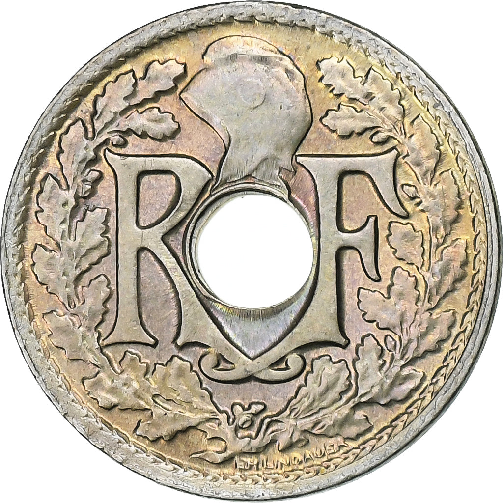 France, 5 Centimes, Lindauer, 1925, Paris, Copper-nickel, MS(63), Gadoury:170