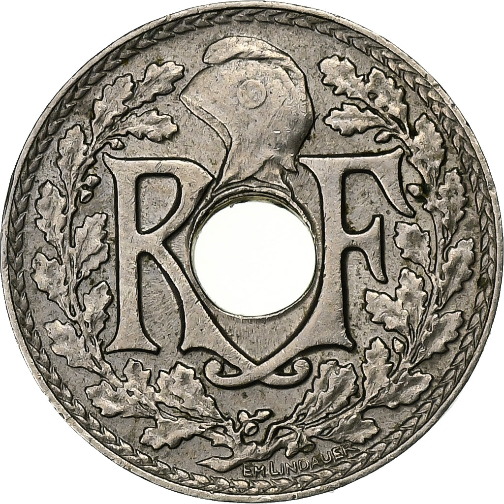 France, 5 Centimes, Lindauer, 1938, Paris, Copper-nickel, AU(50-53)