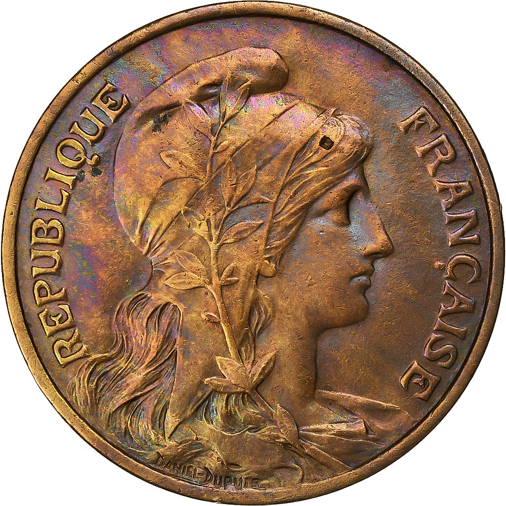 França, 10 Centimes, Dupuis, 1898, Paris, Bronze, AU(50-53), Gadoury:277
