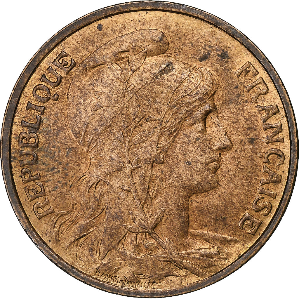 Frankreich, 10 Centimes, Dupuis, 1899, Paris, Bronze, SS, Gadoury:277, KM:843