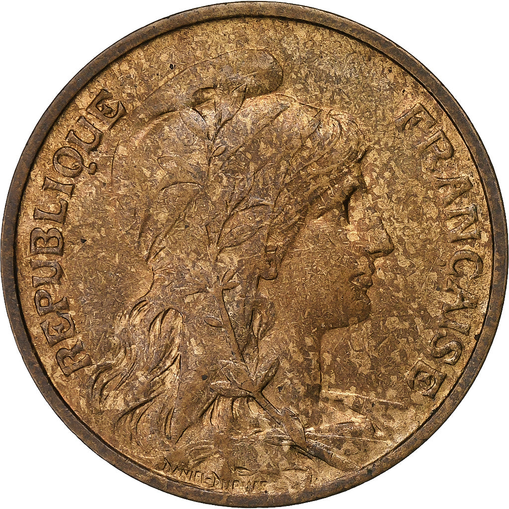 Frankreich, 10 Centimes, Dupuis, 1900, Paris, Bronze, SS, Gadoury:277, KM:843