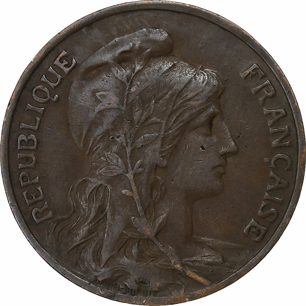 France, 10 Centimes, Dupuis, 1910, Paris, Bronze, VF(30-35), Gadoury:277, KM:843