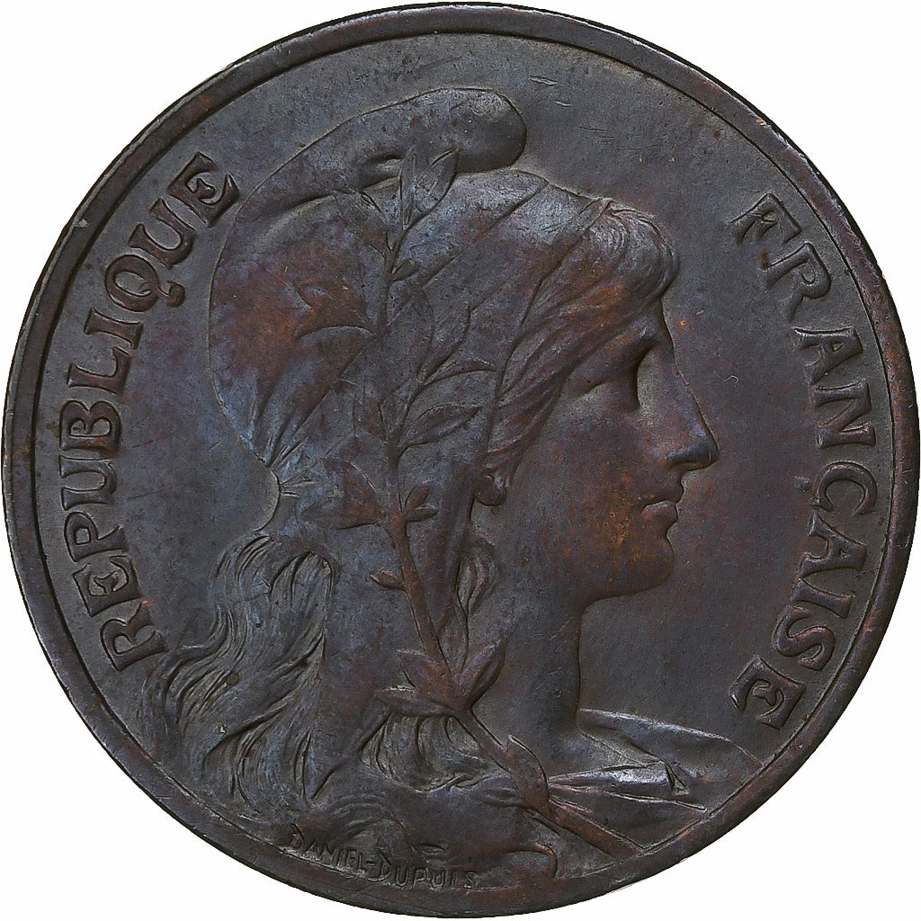 France, 10 Centimes, Dupuis, 1913, Paris, Bronze, AU(55-58), Gadoury:277, KM:843