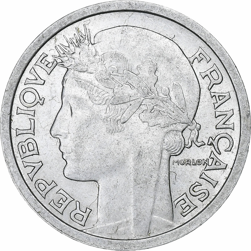 Francja, Franc, Morlon, 1947, Beaumont - Le Roger, Aluminium, AU(50-53)