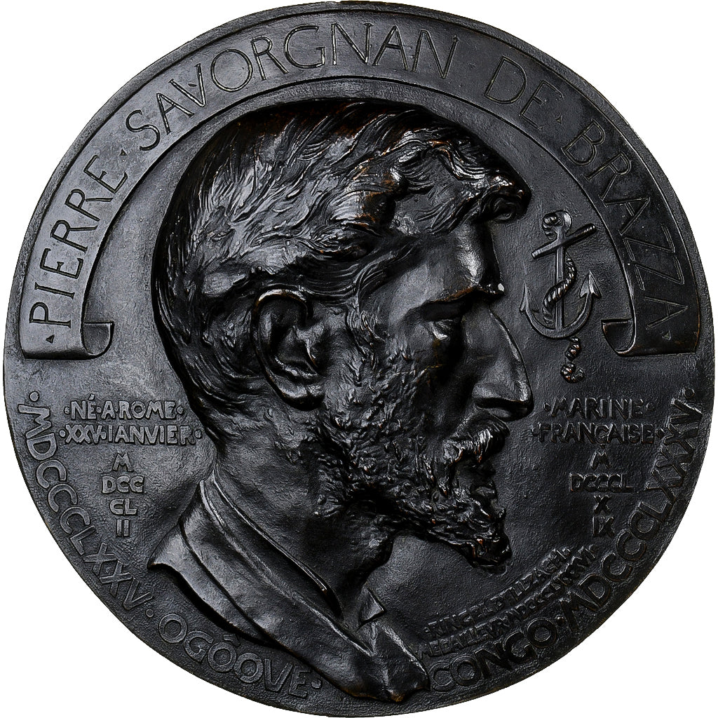 KOLONIE FRANCUSKIE, medal, Congo/Gabon, Pierre Savorgnan de Brazza, 1886
