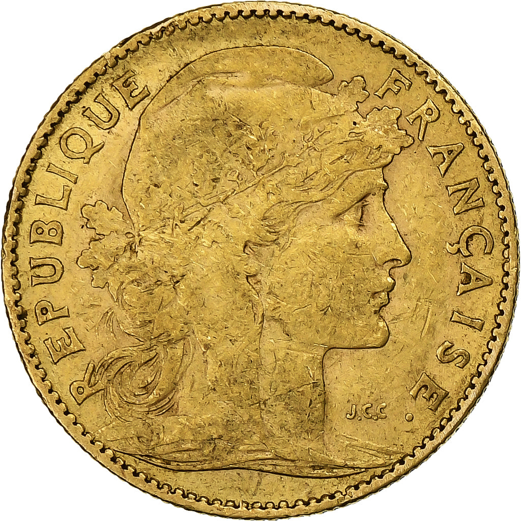 França, 10 Francs, Marianne, 1899, Paris, Dourado, VF(30-35), Gadoury:1017