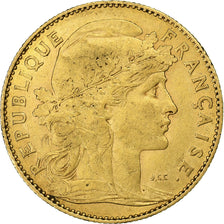 Francja, 10 Francs, Marianne, 1900, Paris, Złoto, EF(40-45), Gadoury:1017, Le