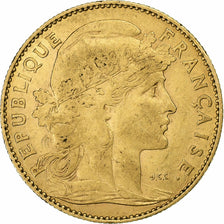 França, 10 Francs, Marianne, 1900, Paris, Dourado, EF(40-45), Gadoury:1017, Le