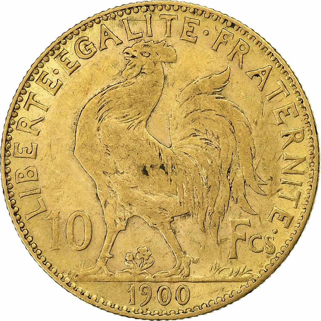 France, 10 Francs, Marianne, 1900, Paris, Or, TB+, Gadoury:1017, Le Franc:F.509