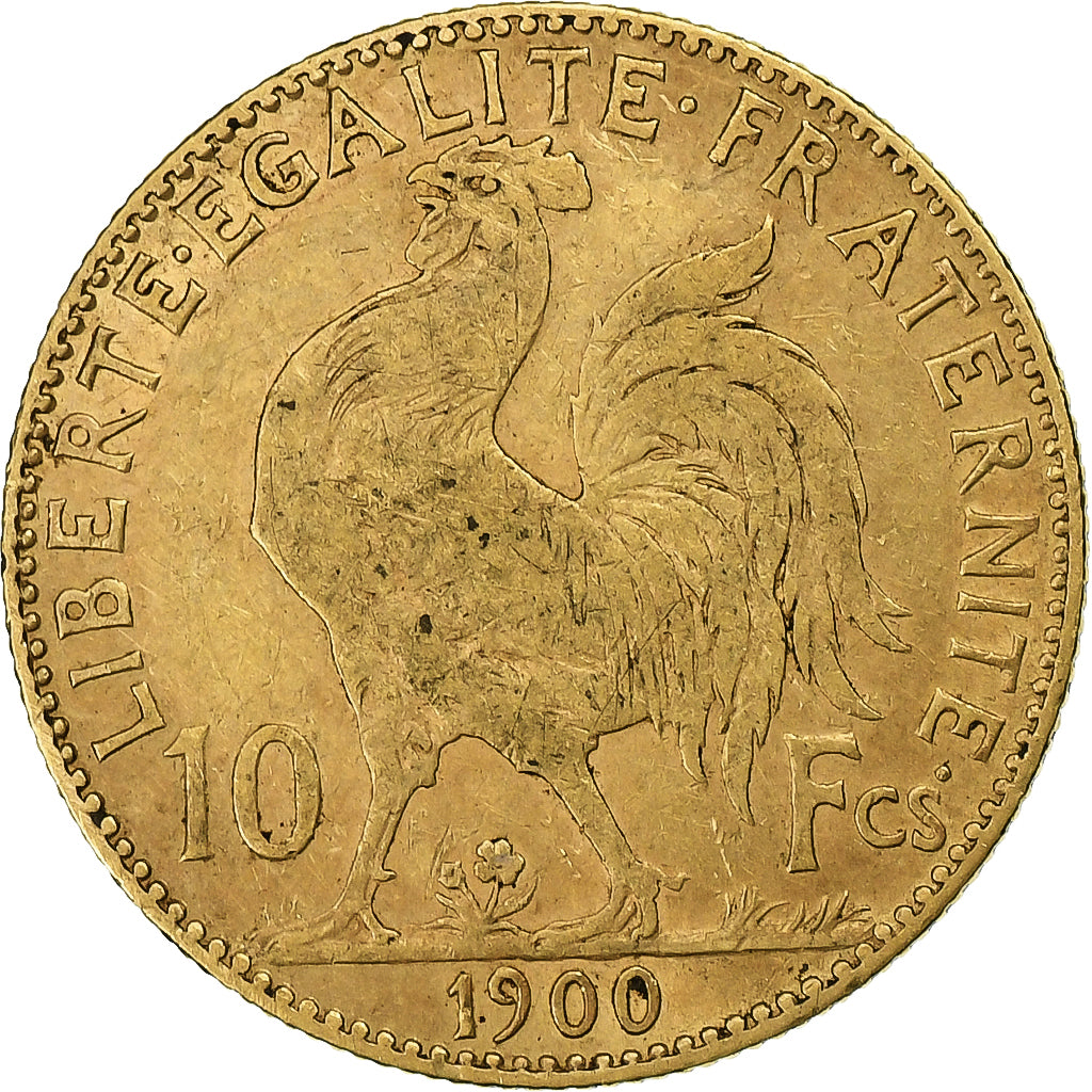 Francia, 10 Francs, Marianne, 1900, Paris, Oro, MB+, Gadoury:1017, Le