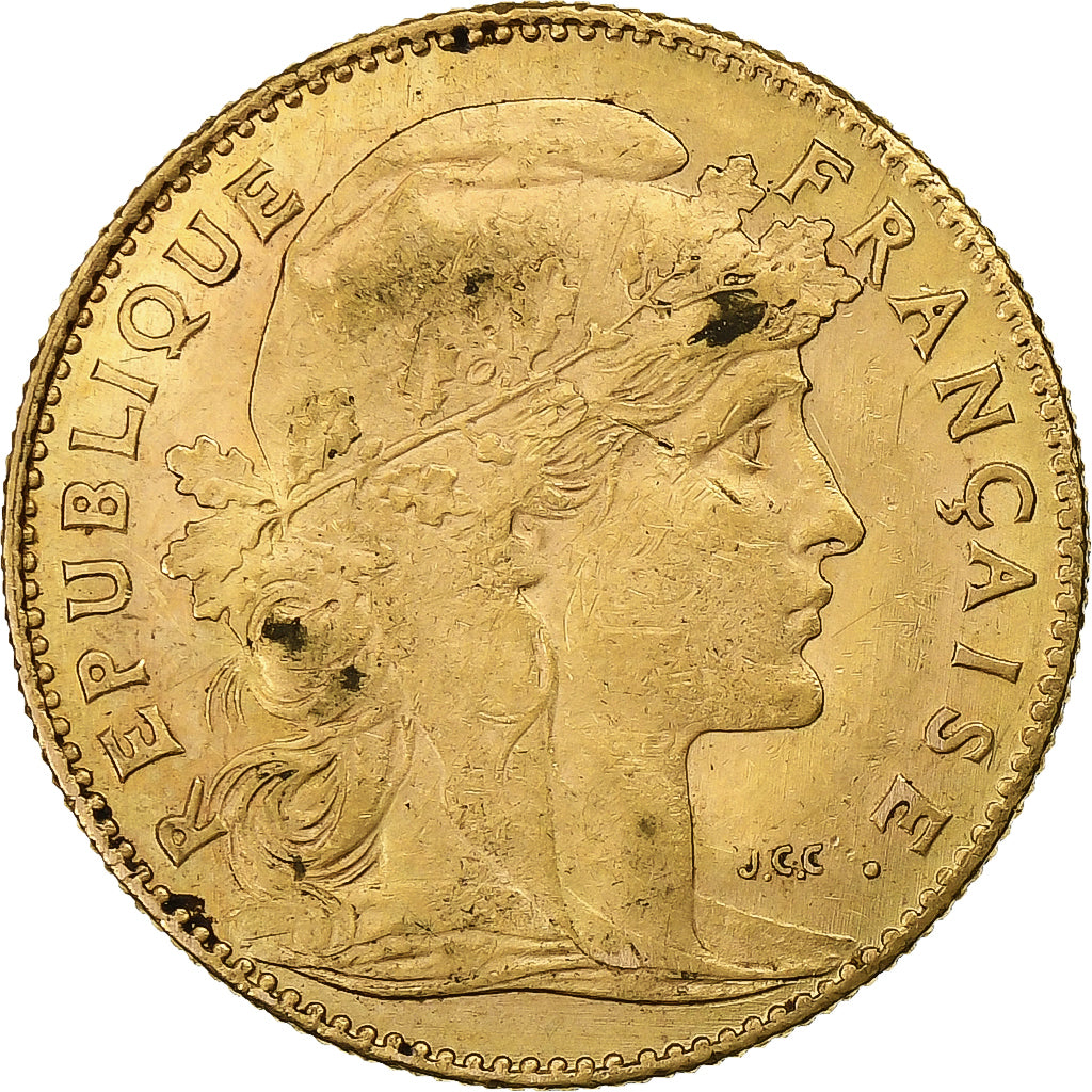 Coin, France, Marianne, 10 Francs, 1912, Paris, AU(50-53), Gold, KM:846