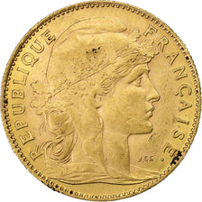 Moneta, Francia, Marianne, 10 Francs, 1909, Paris, BB+, Oro, KM:846