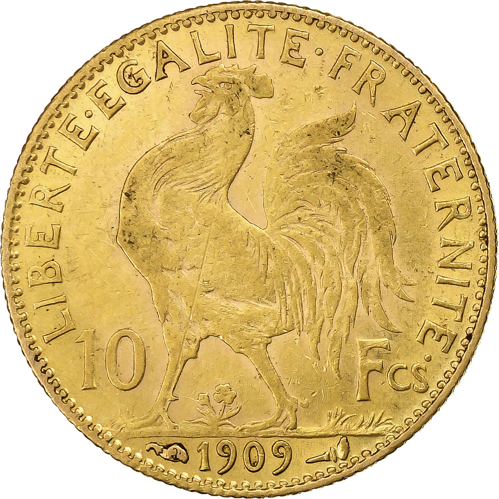 France, 10 Francs, Marianne, 1909, Paris, Or, TTB, Gadoury:1017, KM:846