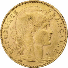 Francja, 10 Francs, Marianne, 1909, Paris, Złoto, EF(40-45), Gadoury:1017