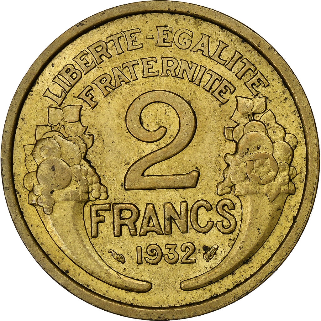 Francia, 2 Francs, Morlon, 1932, Aluminio - bronce, MBC+, Gadoury:535, KM:886