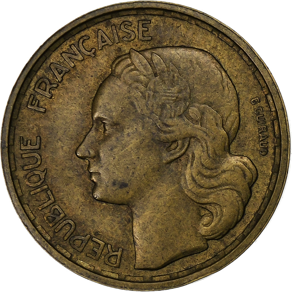 França, 10 Francs, Guiraud, 1954, Paris, Alumínio-Bronze, EF(40-45)