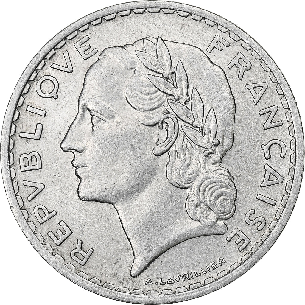 Francia, 5 Francs, Lavrillier, 1950, Beaumont - Le Roger, Alluminio, BB+