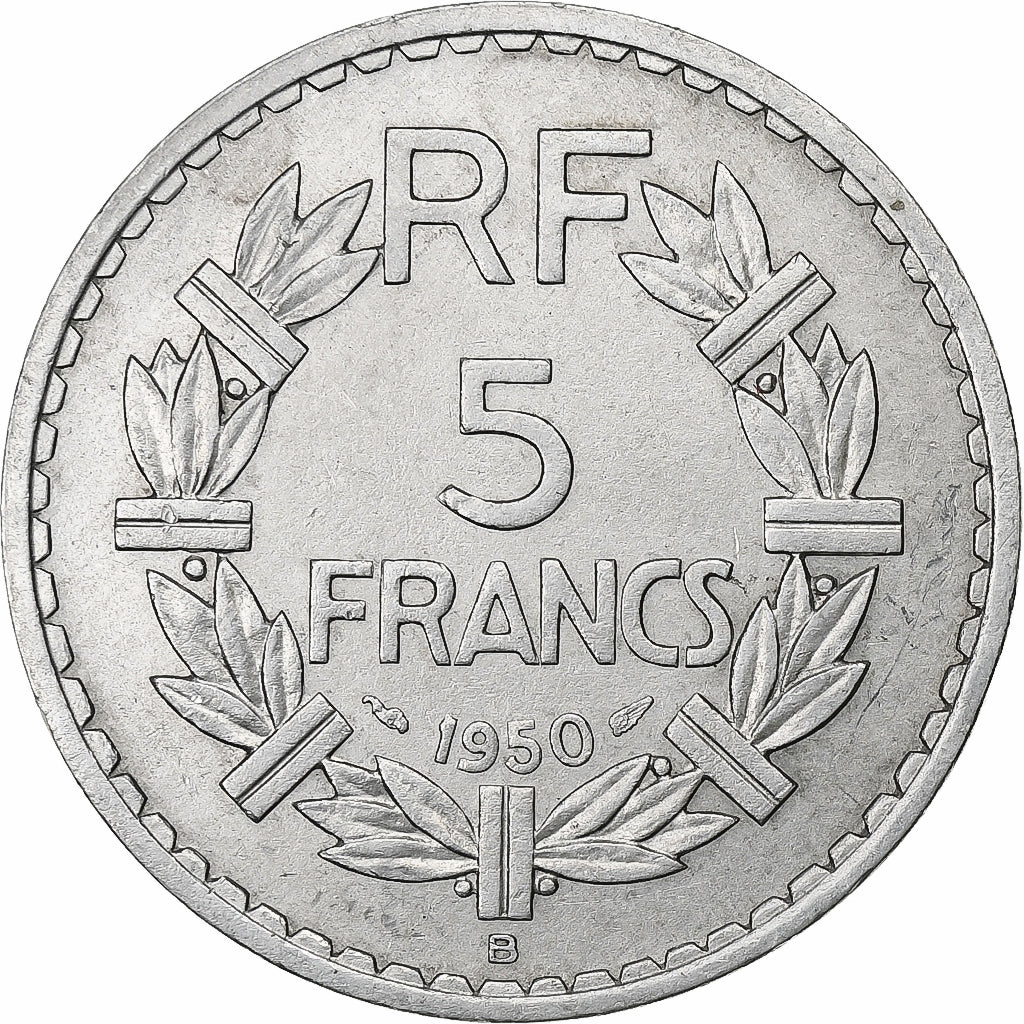 Francia, 5 Francs, Lavrillier, 1950, Beaumont - Le Roger, Alluminio, BB+