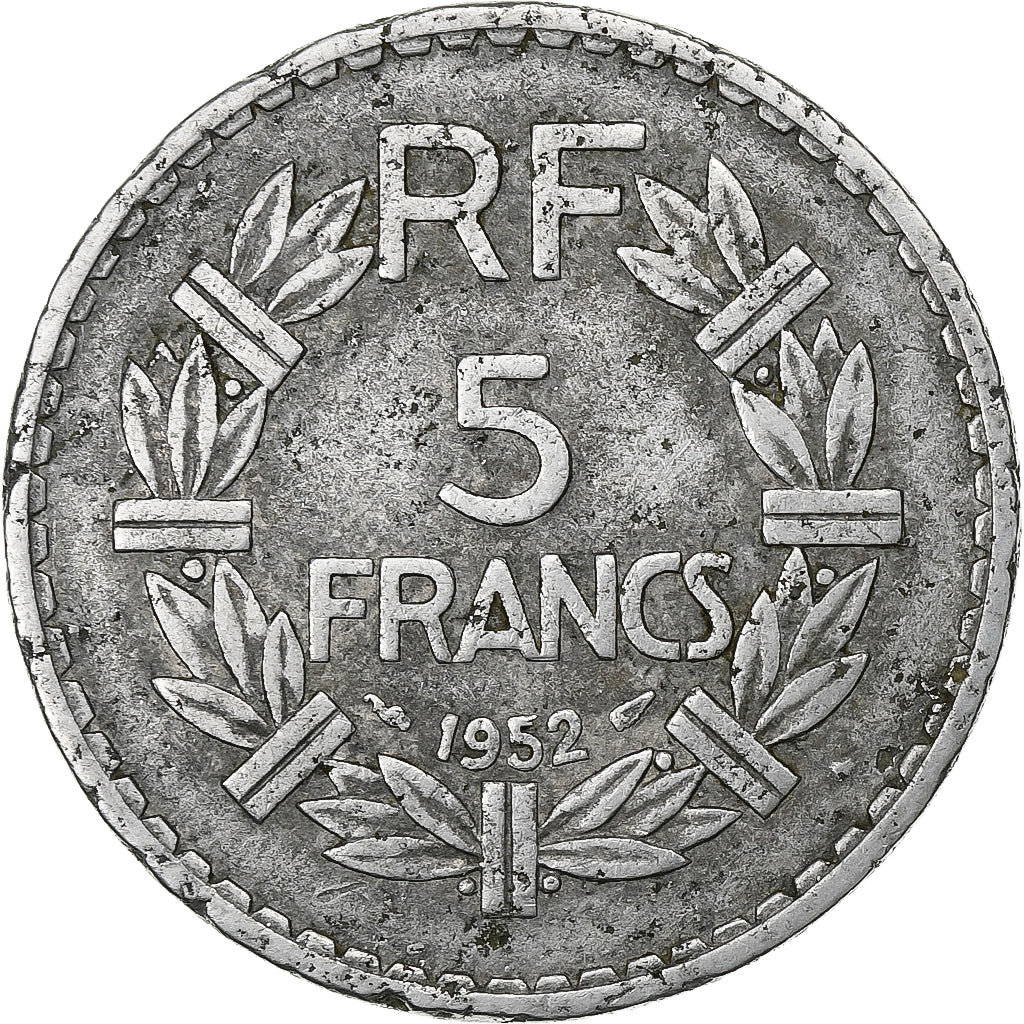 Francia, 5 Francs, Lavrillier, 1952, Paris, Alluminio, MB+, Gadoury:766a