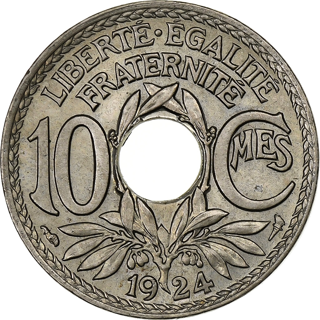 Frankrijk, 10 Centimes, Lindauer, 1924, Paris, Cupro-nikkel, UNC-, Gadoury:286
