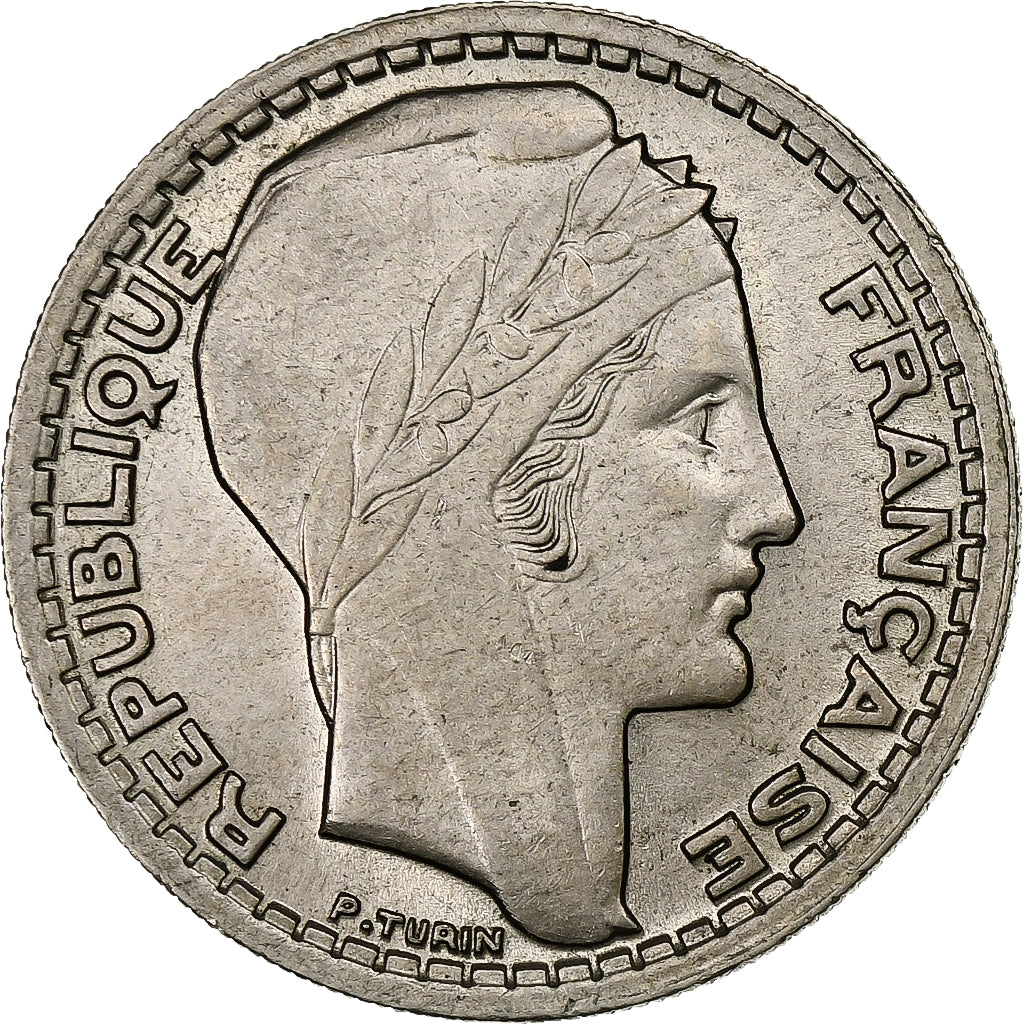Francja, 10 Francs, Turin, 1945, Paris, Miedź-Nikiel, AU(55-58), Gadoury:810a