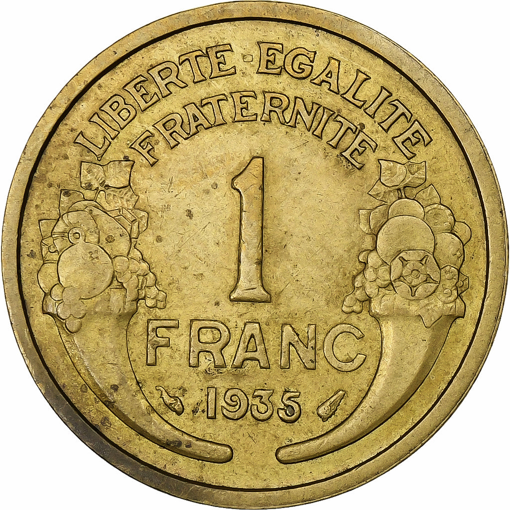 Francja, Franc, Morlon, 1935, Aluminium, AU(50-53), Gadoury:470, KM:885a.1