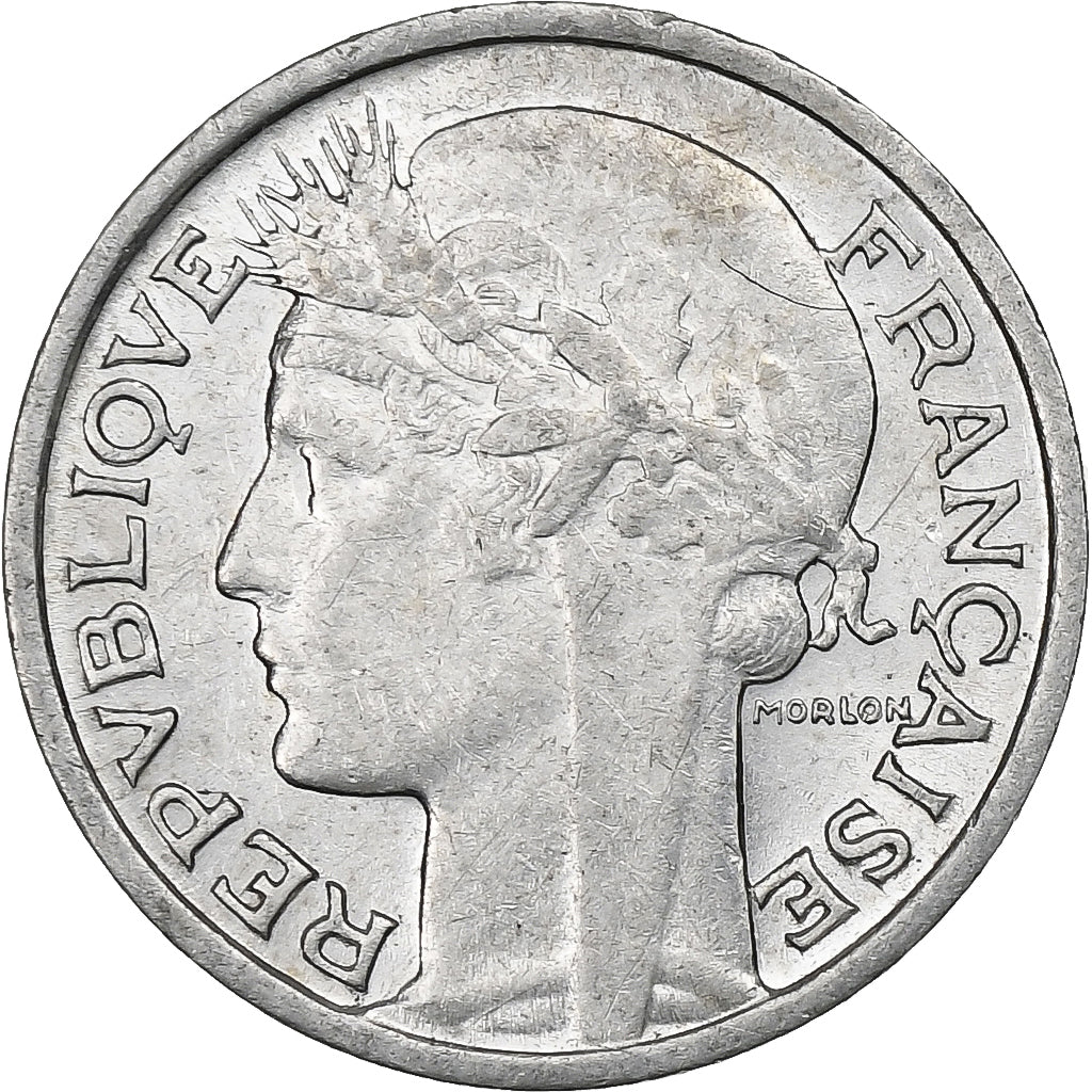 Francia, 50 Centimes, Morlon, 1947, Beaumont - Le Roger, Alluminio, BB+