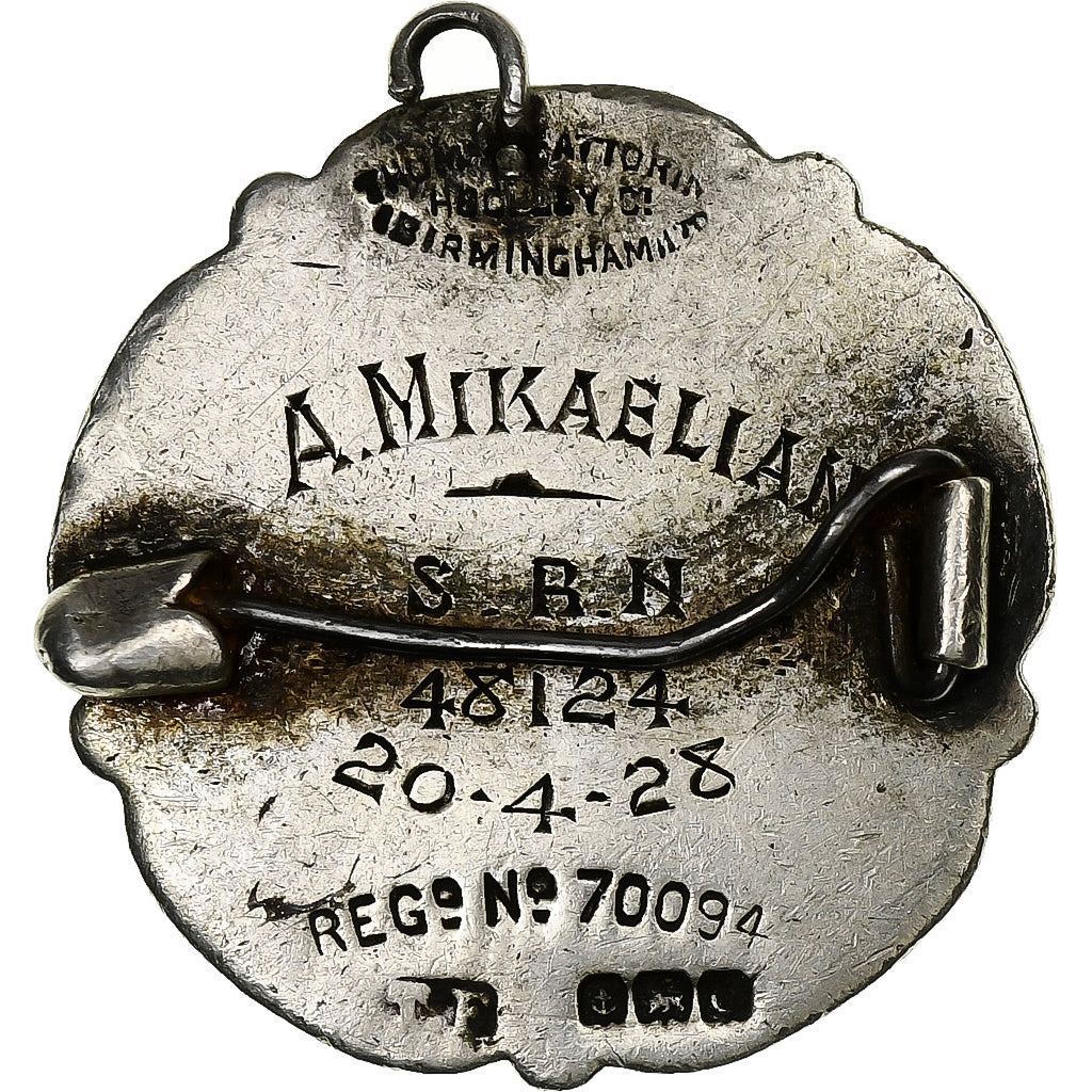 Verenigd Koninkrijk, Broche, The General Nursing Council, 1928, Zilver