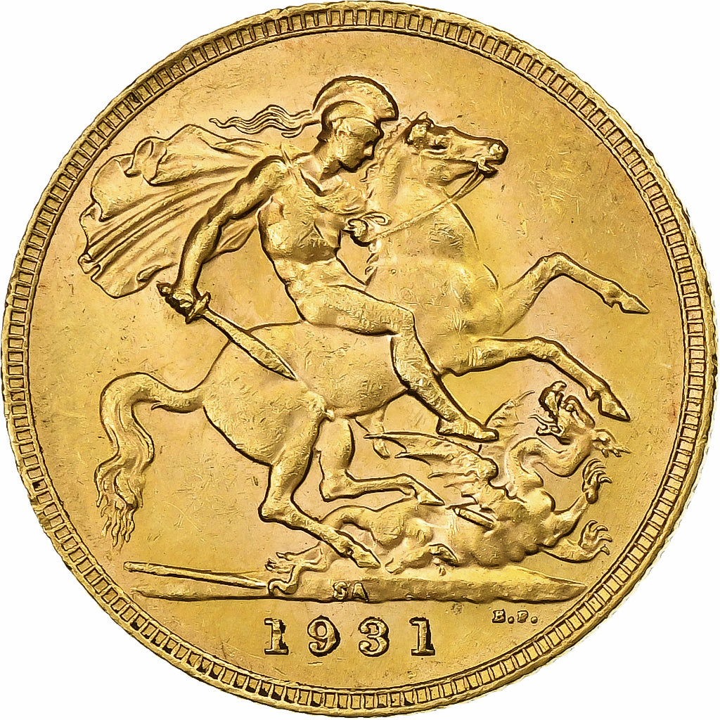 Sudafrica, George V, Sovereign, 1931, Pretoria, Oro, SPL-, KM:A22