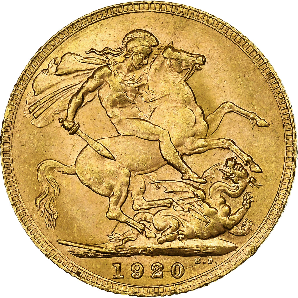 Australia, George V, Sovereign, 1920, Perth, Gold, AU(55-58), KM:29
