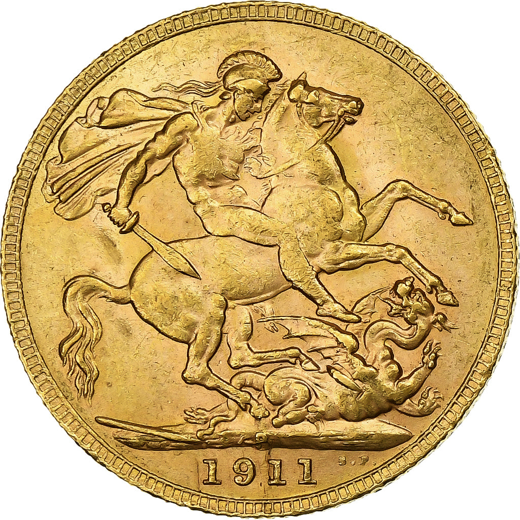 Australie, George V, Sovereign, 1911, Perth, Or, TTB+, KM:29